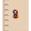 Skeleton and pumpkin cute halloween wz.8 - panel (60cm x 50cm) dzianina pętelkowa