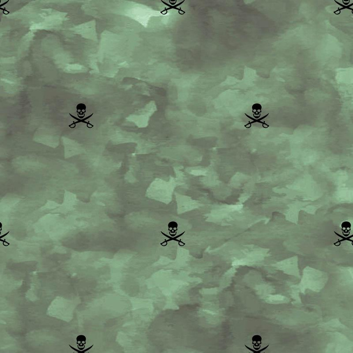 PIRATEN (minimal) / CAMOUFLAGE m. 2 (olive) - Baumwoll Webware