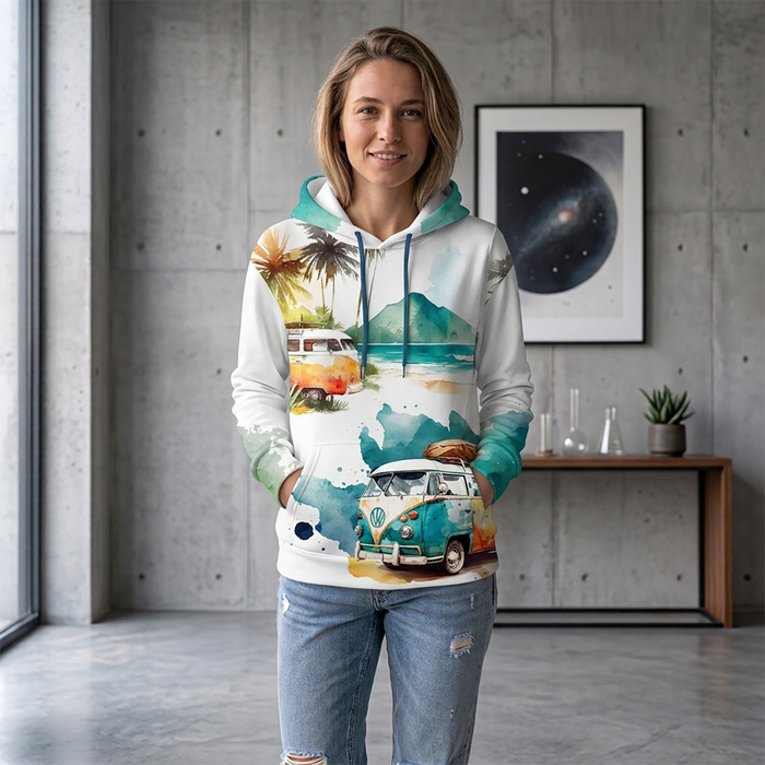 BLUZA DAMSKA (POLA) CLASSIC Z KAPTUREM - TRAVEL TIME WZ. 12 - zestaw do uszycia M