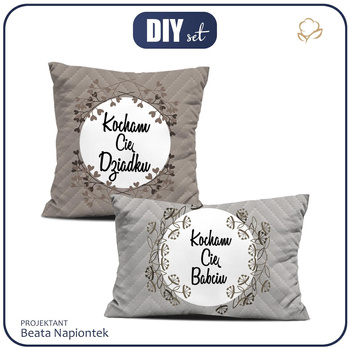 OZDOBNÉ POLŠTÁŘE - KOCHAM CIĘ DZIADKU / KOCHAM CIĘ BABCIU