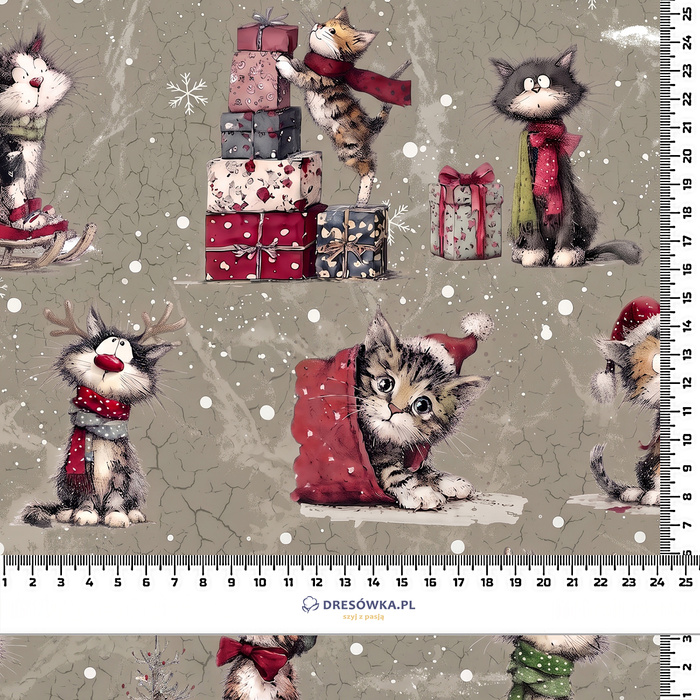 CHRISTMAS PETS WZ. 4 - Leinen 100%