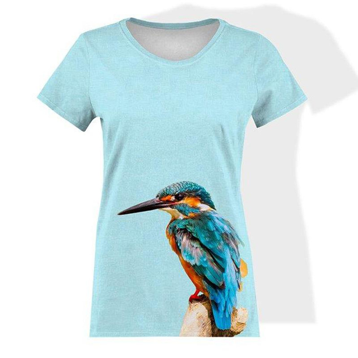 WOMEN’S T-SHIRT - KINGFISHER - single jersey XXL