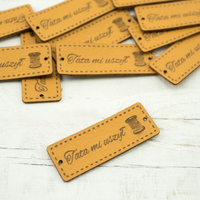 Tata mi uszył label - bobbin 1,5x4 cm - MANGO MOJITO (YELLOW)