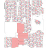 DRES DZIECIĘCY (OSLO) - KWIATY DZIKIEJ RÓŻY wz. 1 (KWITNĄCA ŁĄKA) - dzianina pętelkowa (98/104)