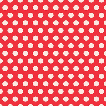 WEIßE TUPFEN / rot - Baumwoll Webware