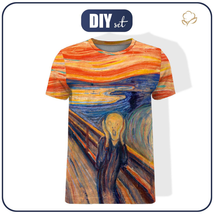 HERREN T-SHIRT XL - DER SCHREI (Edvard Munch) - Nähset