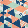 TRIANGLES / salmon pink - Waterproof woven fabric