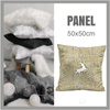CUSHION PANEL - DEER / jute
