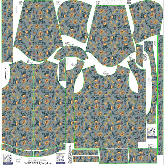 KIDS PARKA (ARIEL) - SUMMER FOLK pat. 1 - sewing set