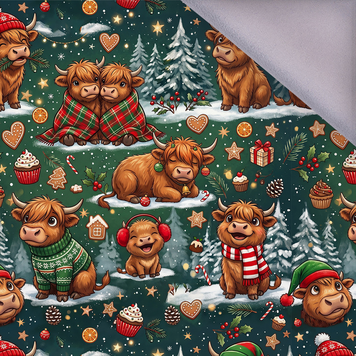 CHRISTMAS HIGHLAND COWS - softshell