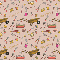 GARDENER PAT. 2 (HOBBIES AND JOBS) - looped knit fabric