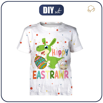T-SHIRT DZIECIĘCY - EASTER DINO - zestaw do uszycia (92/98)