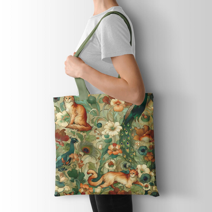 ART NOUVEAU CATS & FLOWERS M. 2 - Viskose Jersey
