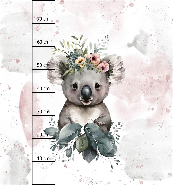 BABY KOALA - panel (75cm x 80cm) SINGLE JERSEY