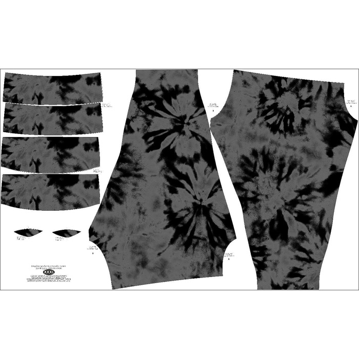 LEGGINSY SPORTOWE - SZARY BATIK - XXXL
