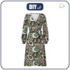 WRAP MIDI DRESS (BIANCA) - PAISLEY pat. 4 - sewing set L