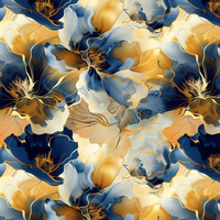 AUTUMN FLOWERS WZ.11 - looped knit fabric