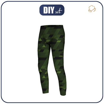 THERMO LEGGINSY CHŁOPIĘCE (HUGO) - GEOMETRYCZNE MORO WZ. 1 - zestaw do uszycia 110