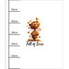 CUTE BEAR - Panel (60cm x 50cm)  Polster- Velours