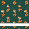 RED PANDA WITH SCARF / bottle green (RED PANDA’S AUTUMN)