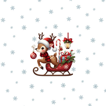 WINTER ANIMALS wz.18 - panel (60cm x 50cm) Wintersweat angeraut mit Elastan ITY