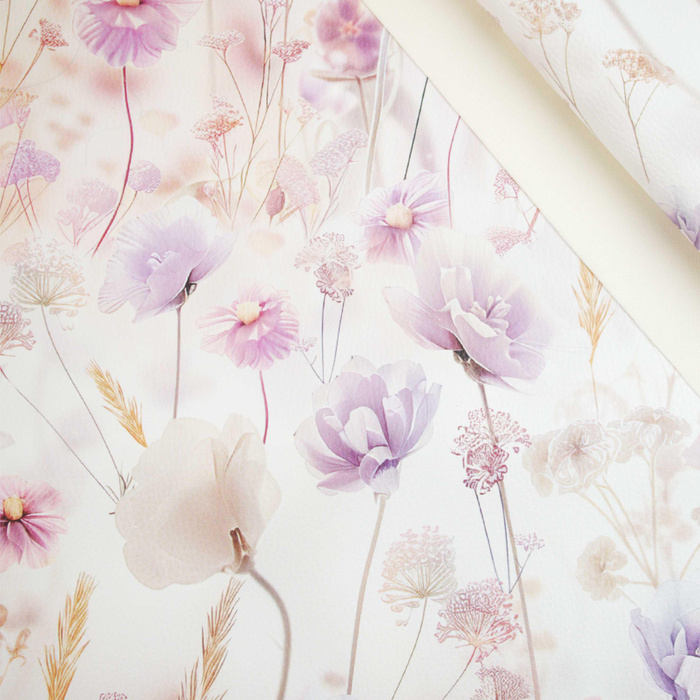 FLOWERS m.10 - dickes geprägtes Kunstleder