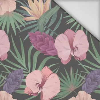 100cm EXOTIC PLANTS / grey - swimsuit lycra