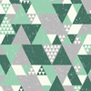 TRIANGLES / green - looped knit 