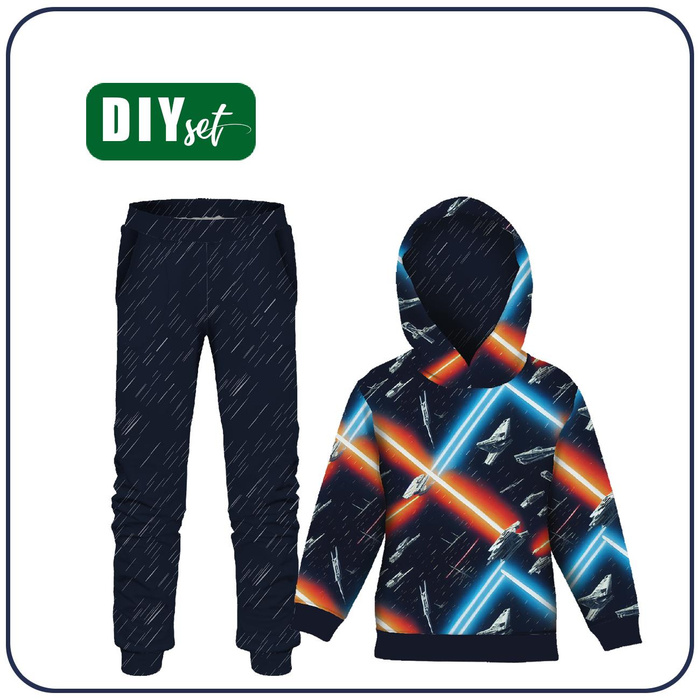 Children's tracksuit (OSLO) - LIGHT RAYS - sewing set (134/140)