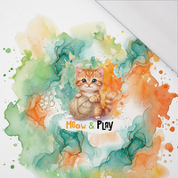 CUTE CAT - panel (60cm x 50cm) SINGLE JERSEY