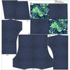SNOOD SWEATSHIRT (FURIA) - MELANGE NAVY / MONSTERA 2.0 - sewing set