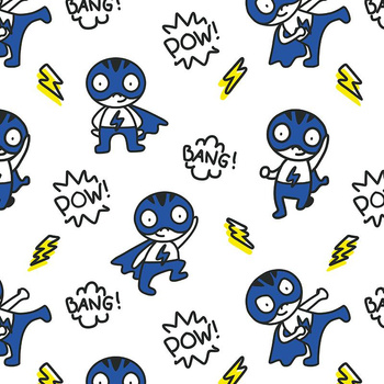 SUPERHERO / blau - weiß - bio single jerset mit Elastan TE210 Sommersweat
