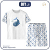 CHILDREN'S PAJAMAS "ADA" - WHALES / bubbles - sewing set