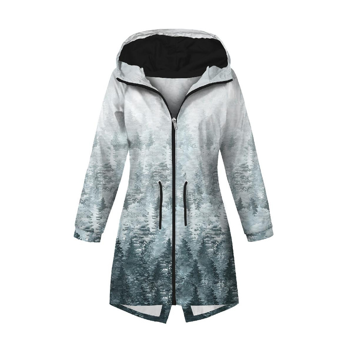 DAMENPARKA (ANNA) - WALD OMBRE (WINTER IM GEBIRGE) - Softshell XXL