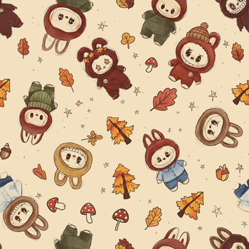Creepy Cute WZ.8 - Woven Fabric for tablecloths