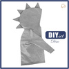 KID'S HOODIE DINO (PARIS) - MELANGE LIGHT GREY - sewing set