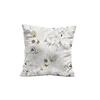 PODUSZKA 45X45 - WHITE FLOWERS WZ. 1 - welur tapicerski - zestaw do uszycia
