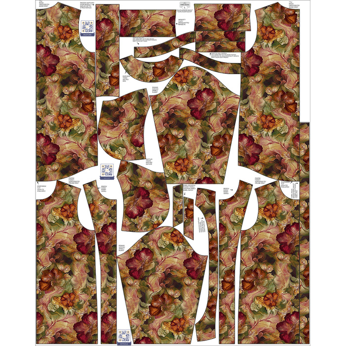 PARKA DAMSKA (ANNA) - AUTUMN FLOWERS WZ. 23 - softshell S
