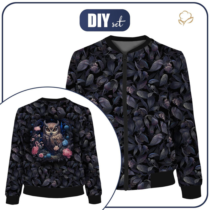 WOMEN’S BOMBER JACKET (KAMA) - GOTHIC OWL - sewing set XL