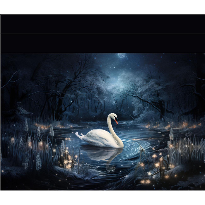 SHOPPER KABELKA - GOTHIC SWAN - voděodolná tkanina - Sada šití