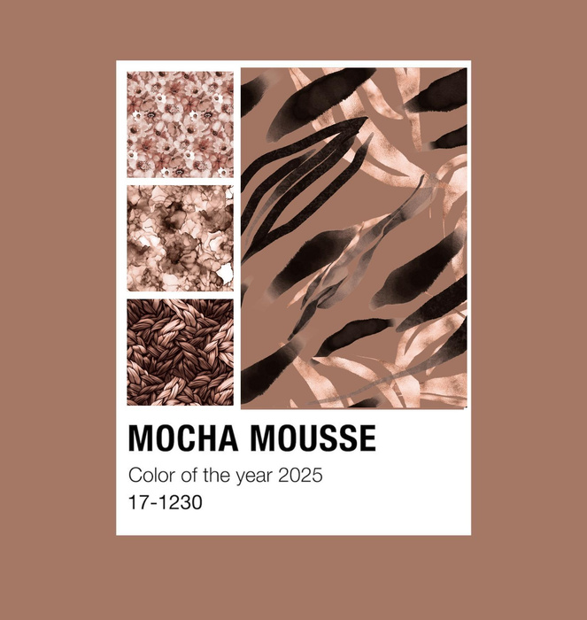 ALCOHOL INK / Mocha Mousse - Viskose Jersey