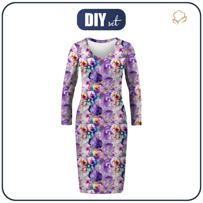 Tužkové šaty "ALISA" (S) - ALCOHOL PASTEL WZ.4 - Sada šití