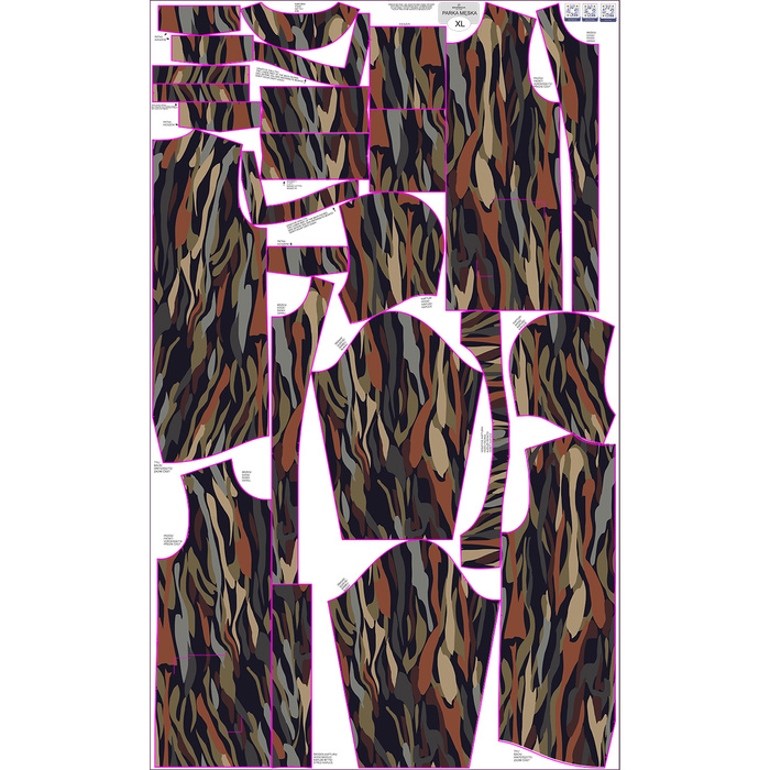 MEN'S PARKA (TOM) - RETRO GEOMETRIC WZ. 12 - sewing set XXL