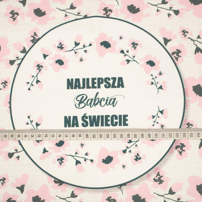 POLŠTÁŘOVÝ PANEL - Najlepsza Babcia na Świecie/ malované květy - HOME DECOR PREMIUM