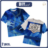 2-PACK - T-SHIRT DZIECIĘCY - NIEBIESKI NINJA - ZESTAW DO USZYCIA (140/146)