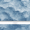 SNOW / sea blue (PAINTED ON GLASS) - Waterproof woven fabric