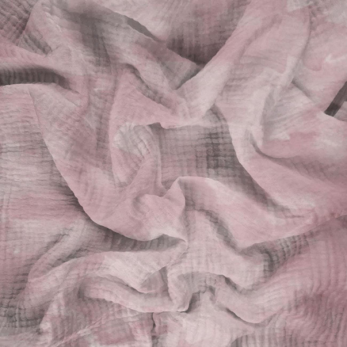 CAMOUFLAGE m. 2 / rosenquarz - Baumwoll Musselin