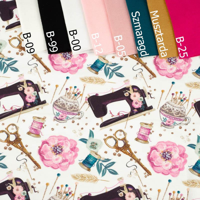 RETRO SEWING MACHINES pat. 1 / white - Viscose jersey