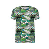 MEN’S T-SHIRT - COMICS (green - blue) - single jersey S