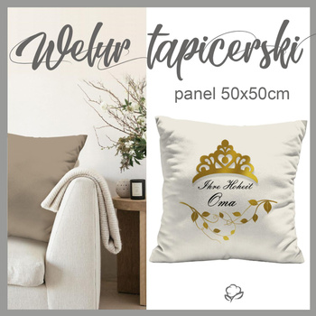 POLŠTÁŘOVÝ PANEL - IHRE HOHEIT OMA / koruna - Čalounický velur